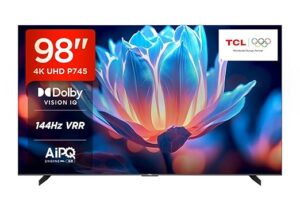 TCL 248 cm (98 inches) 4K Ultra HD Smart LED Google TV 98P745 (Black)