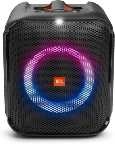 JBL Partybox Encore Essential Portable Party Speaker, 100W Powerful Sound + JBL PBM100 Wired Dynamic Vocal Mic with Cable