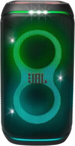 JBL Party Box Club 120 | Powerful Sound & Lightshow | Up to 12 Hours Playtime | AI Sound Boost | Multi-speaker connection by Auracast | Dual Mic & Guitar Inputs | JBLPBCLUB120UK, Black