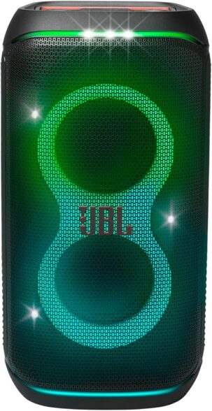 JBL Party Box Club 120 | Powerful Sound & Lightshow | Up to 12 Hours Playtime | AI Sound Boost | Multi-speaker connection by Auracast | Dual Mic & Guitar Inputs | JBLPBCLUB120UK, Black