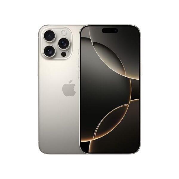 iPhone 16 Pro Max 1 TB: 5G Mobile Phone with Camera Control, 4K 120 fps Dolby Vision and a Huge Leap in Battery Life. Works with AirPods; Natural Titanium,physical duos