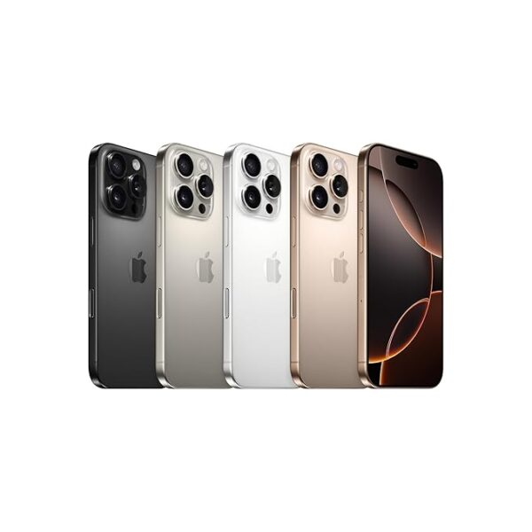 iPhone 16 Pro Max 512 GB: 5G Mobile Phone with Camera Control, 4K 120 fps Dolby Vision and a Huge Leap in Battery Life. Works with AirPods; Natural Titanium