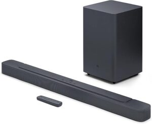 JBL Bar 2.1 Deep Bass (MK2) 2.1 Channel Soundbar with Wireless Subwoofer, 300W Total Power, Immersive Surround Sound, Built-In Dolby, Bluetooth Stream, HDMI/Optical Connect - Black